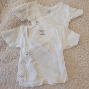 Carter's Classic White BabTees 0-3m